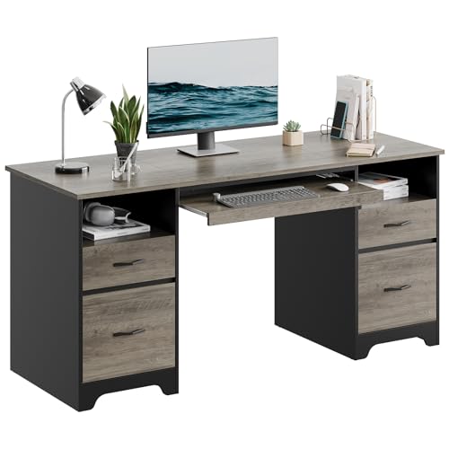 59-Inch Executive Desk with 4 Drawers