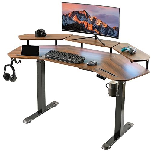 Wing Shaped 63 Inch Gaming Desk