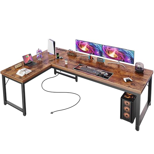 L-Shaped Desk with Thicker Desktop