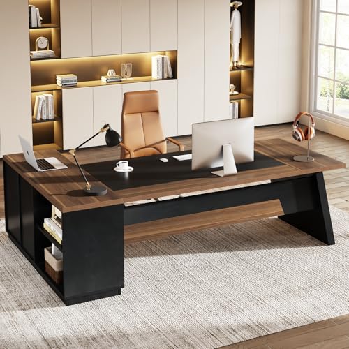 L-Shaped Desk with Lateral File Cabinet