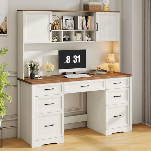 Desk with Hutch and Cabinet